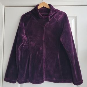 Plush Deep Purple Fleece Jacket